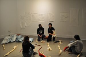 artist in residence works with TCNJ students